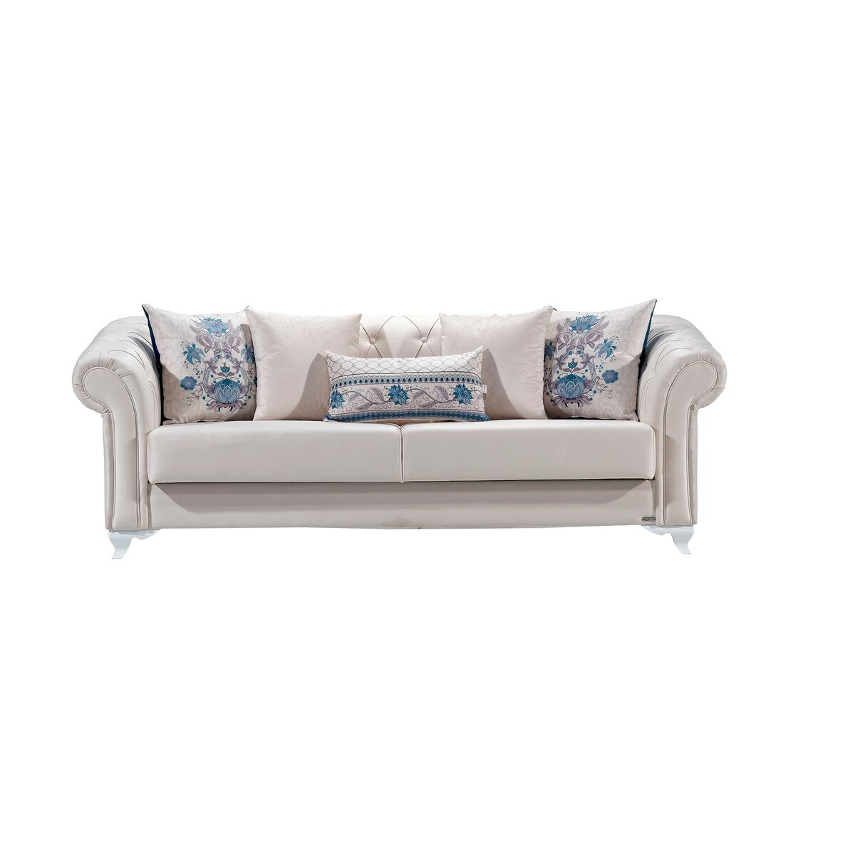 Modern Living Room 2 Seat Convertible Sleeper Love Seat