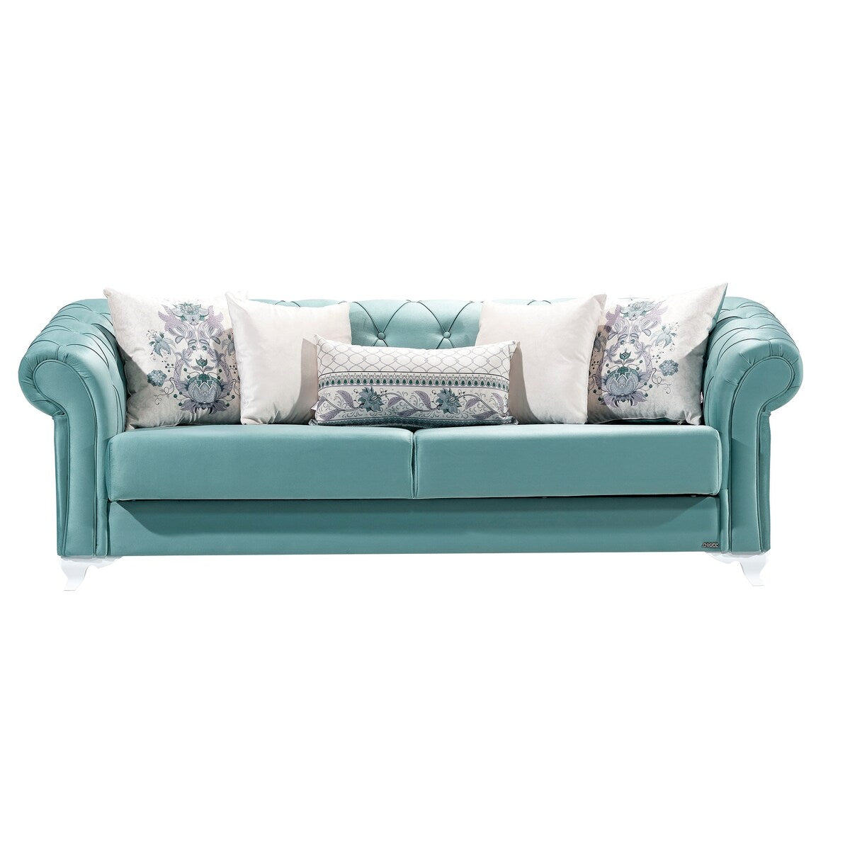 Modern Living Room 2 Seat Convertible Sleeper Love Seat