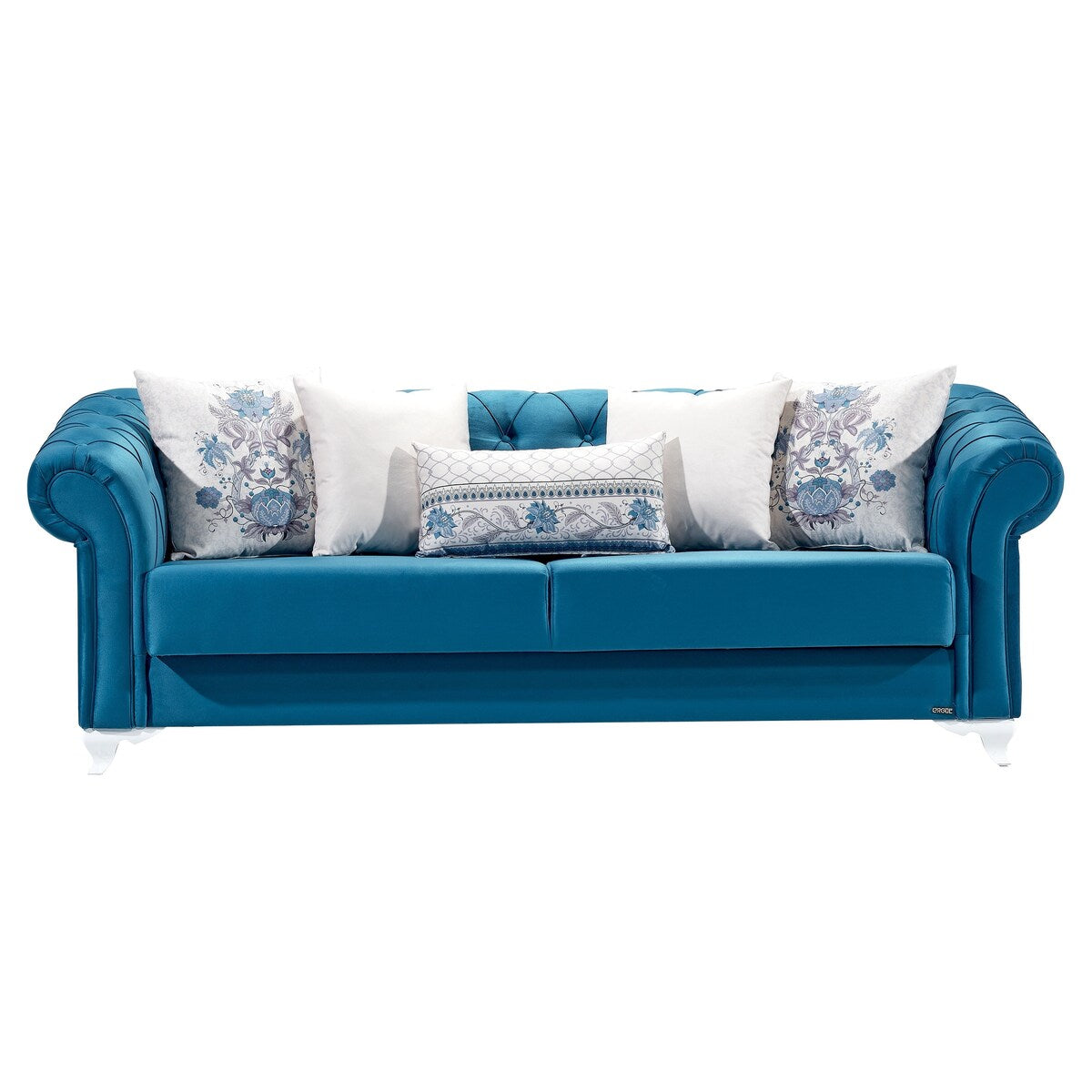 Modern Living Room 2 Seat Convertible Sleeper Love Seat