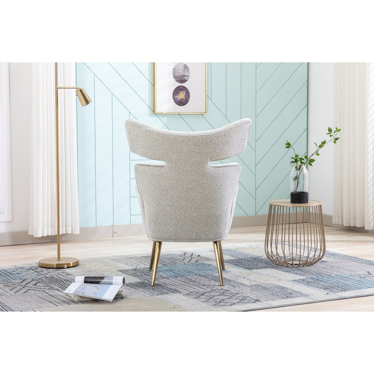Modern Living Room Fish Tail Accent Chair Leisure Single Chair