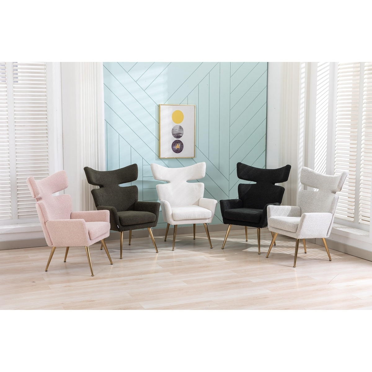 Modern Living Room Fish Tail Accent Chair Leisure Single Chair