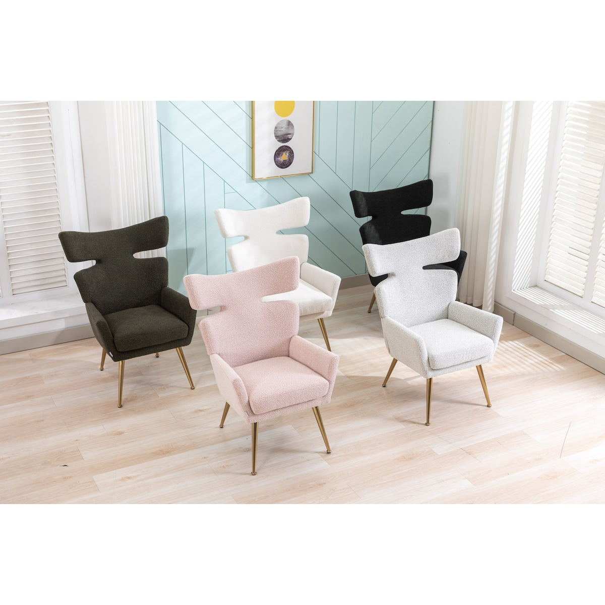 Modern Living Room Fish Tail Accent Chair Leisure Single Chair