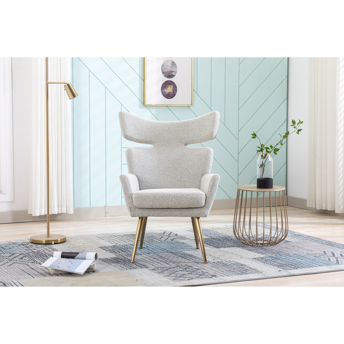 Modern Living Room Fish Tail Accent Chair Leisure Single Chair
