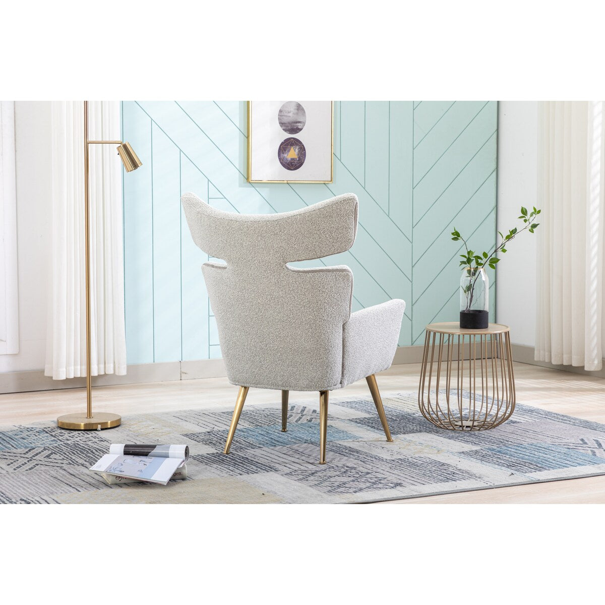 Modern Living Room Fish Tail Accent Chair Leisure Single Chair