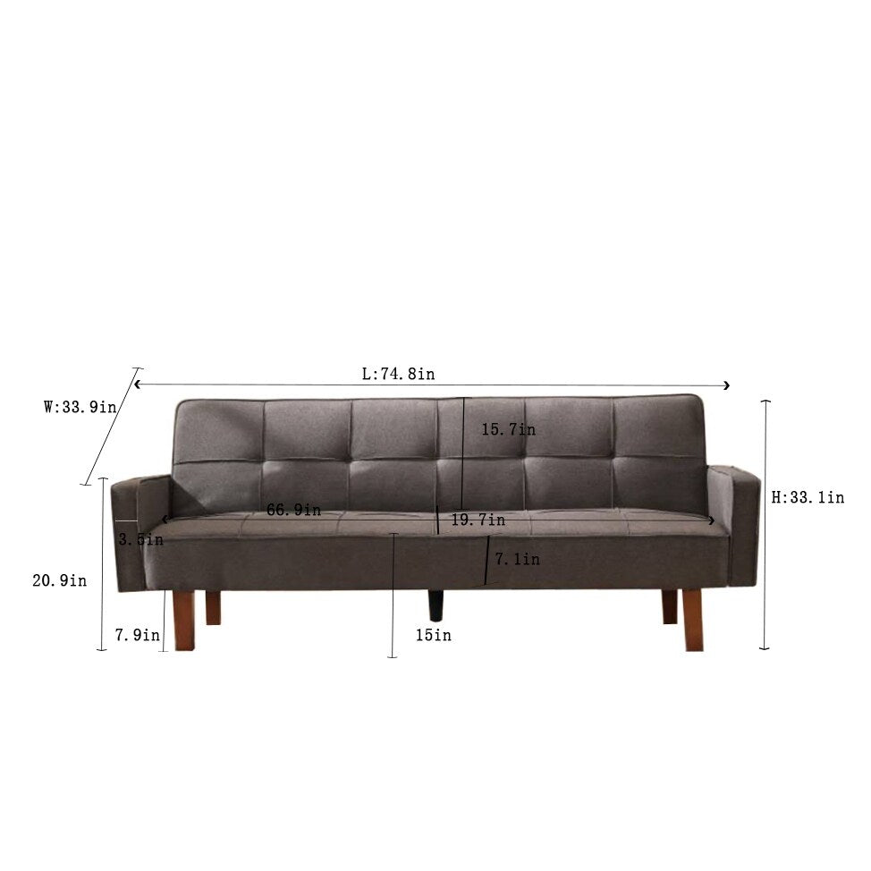 Modern Living Room Sofa Bed, Convertible, Durable