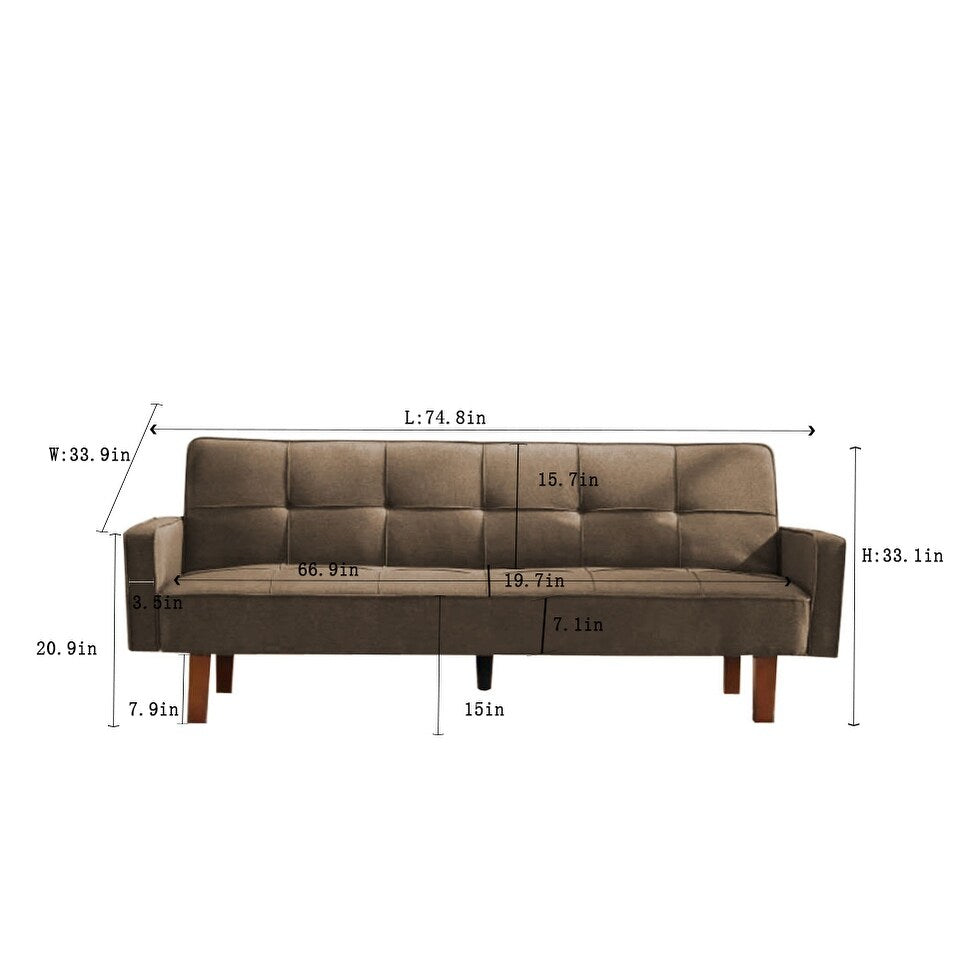 Modern Living Room Sofa Bed, Convertible, Durable