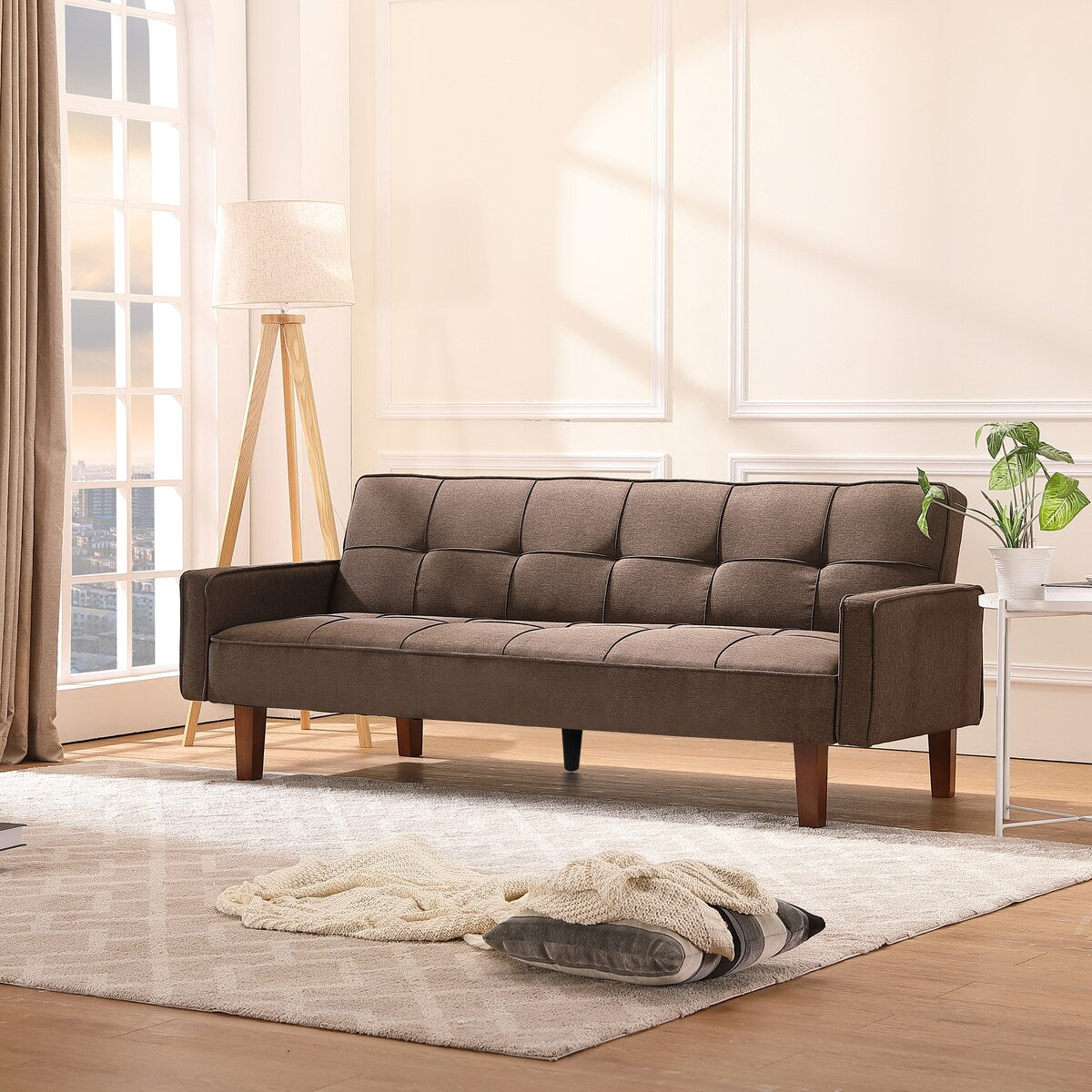 Modern Living Room Sofa Bed, Convertible, Durable