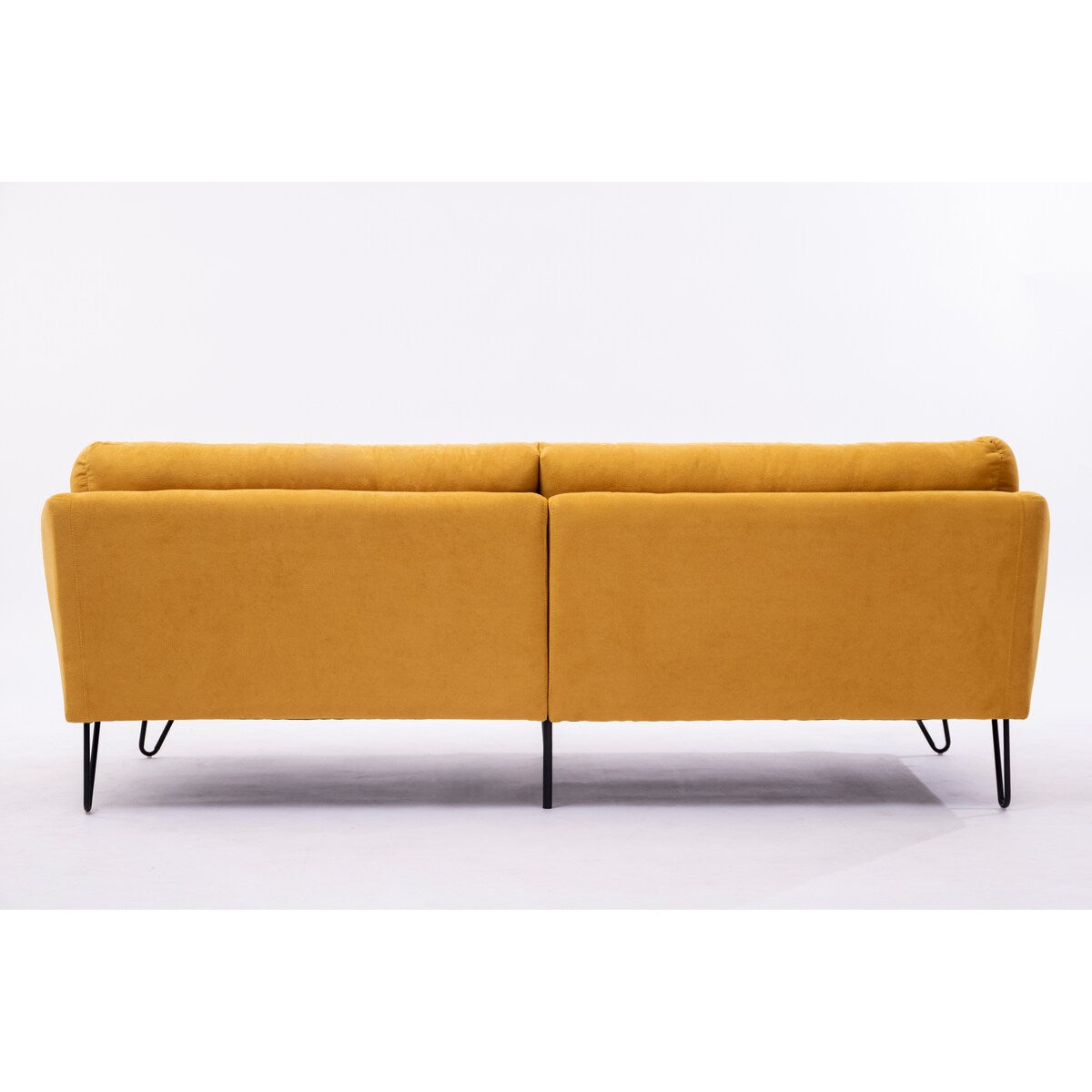 Modern Loveseat Sofa Includes 2 Pillows 85.8" Chenille Fabric Sofa for Living Room Office