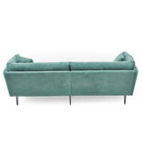 Modern Loveseat Sofa Includes 2 Pillows 85.8" Chenille Fabric Sofa for Living Room Office