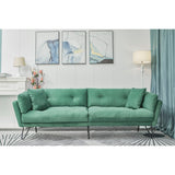 Modern Loveseat Sofa Includes 2 Pillows 85.8" Chenille Fabric Sofa for Living Room Office