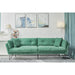 Modern Loveseat Sofa Includes 2 Pillows 85.8" Chenille Fabric Sofa for Living Room Office
