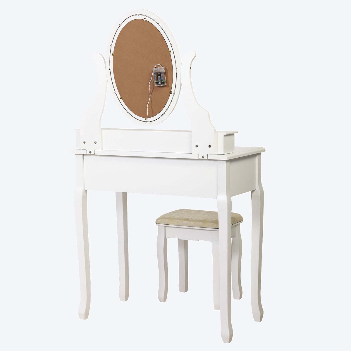 Modern Makeup Dressing Table with Lighting Mirror and 5 Drawers