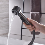 Modern Matte Black/ White Wall Mount Digital Display Bathroom Faucet includes Hardware