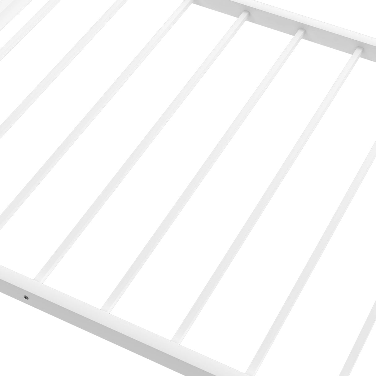 Modern Metal Bunk Bed, Low Bunk Bed with Ladder