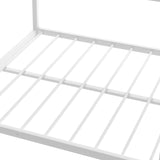 Modern Metal Bunk Bed, Low Bunk Bed with Ladder