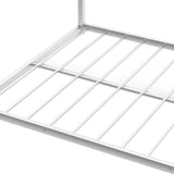 Modern Metal Bunk Bed, Low Bunk Bed with Ladder