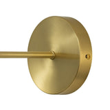 Modern Mid-Century Opal Glass Globe Brass Single Wall Lamp