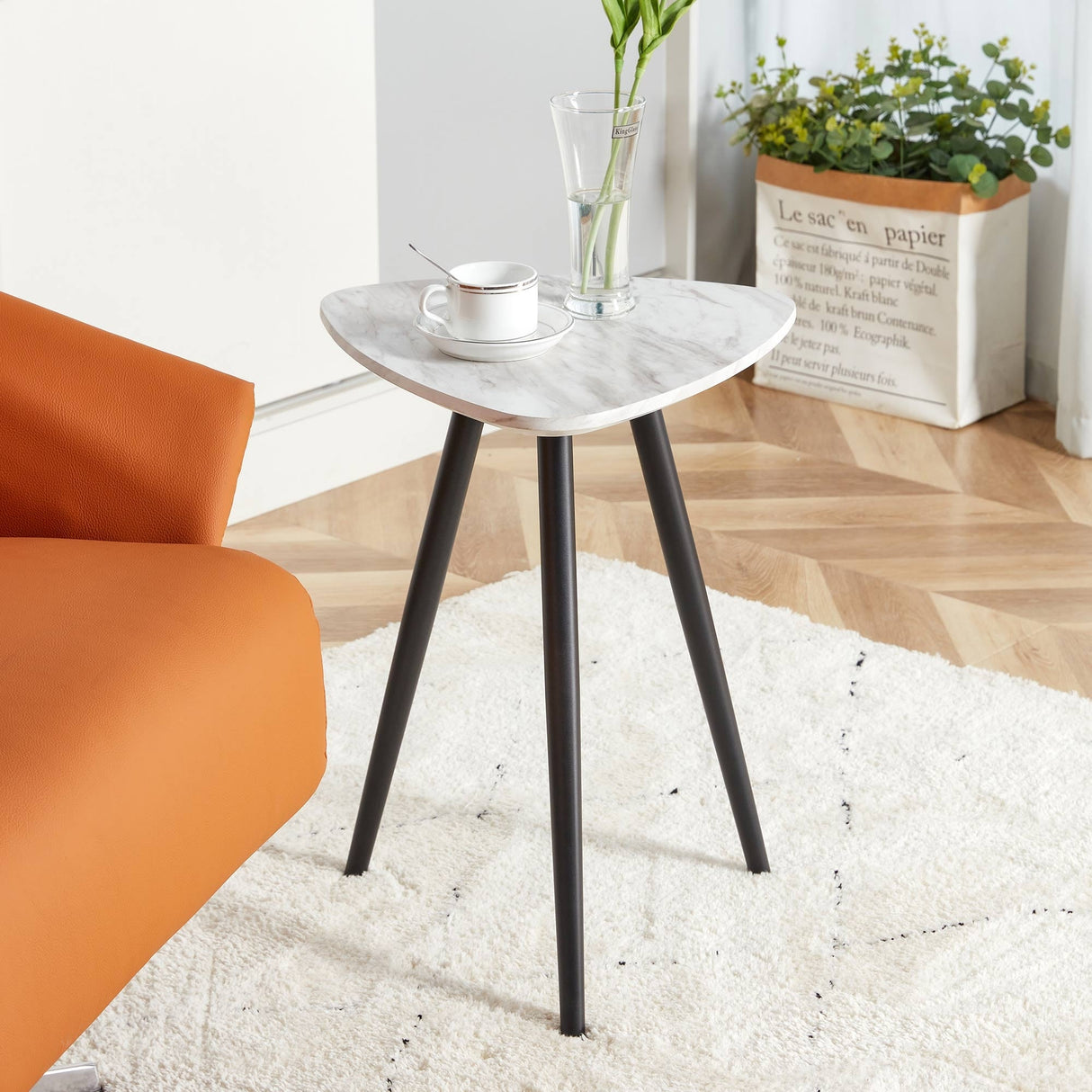 Modern Minimalism Faux Marble End&Side Table