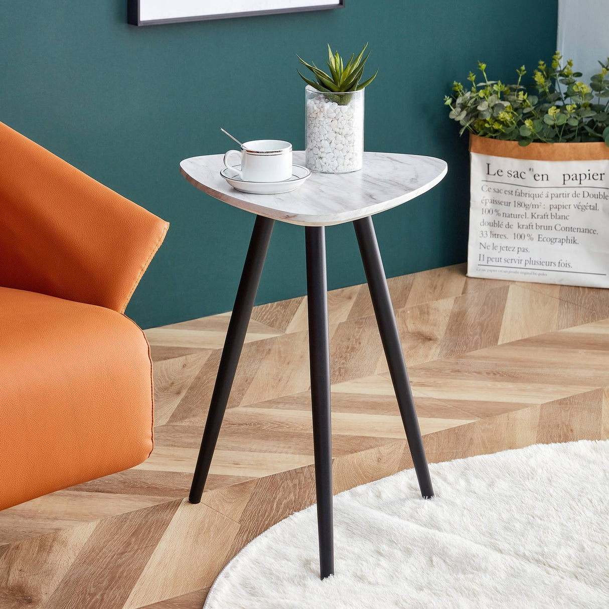 Modern Minimalism Faux Marble End&Side Table