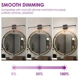 1-Light Modern Black Aluminum Linear Wall Light Strip Dimmable Integrated LED Bathroom Vanity Light