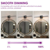 1-Light Modern Black Aluminum Linear Wall Light Strip Dimmable Integrated LED Bathroom Vanity Light