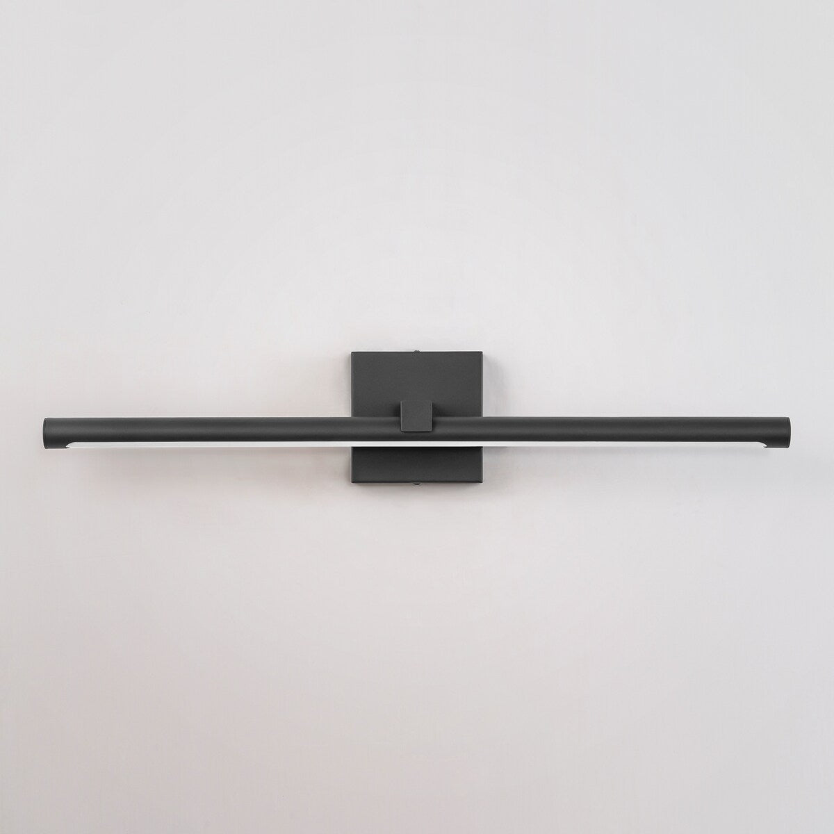 1-Light Modern Black Aluminum Linear Wall Light Strip Dimmable Integrated LED Bathroom Vanity Light