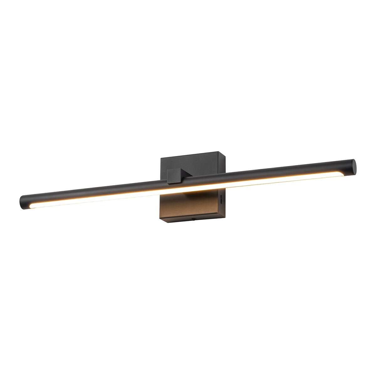 1-Light Modern Black Aluminum Linear Wall Light Strip Dimmable Integrated LED Bathroom Vanity Light