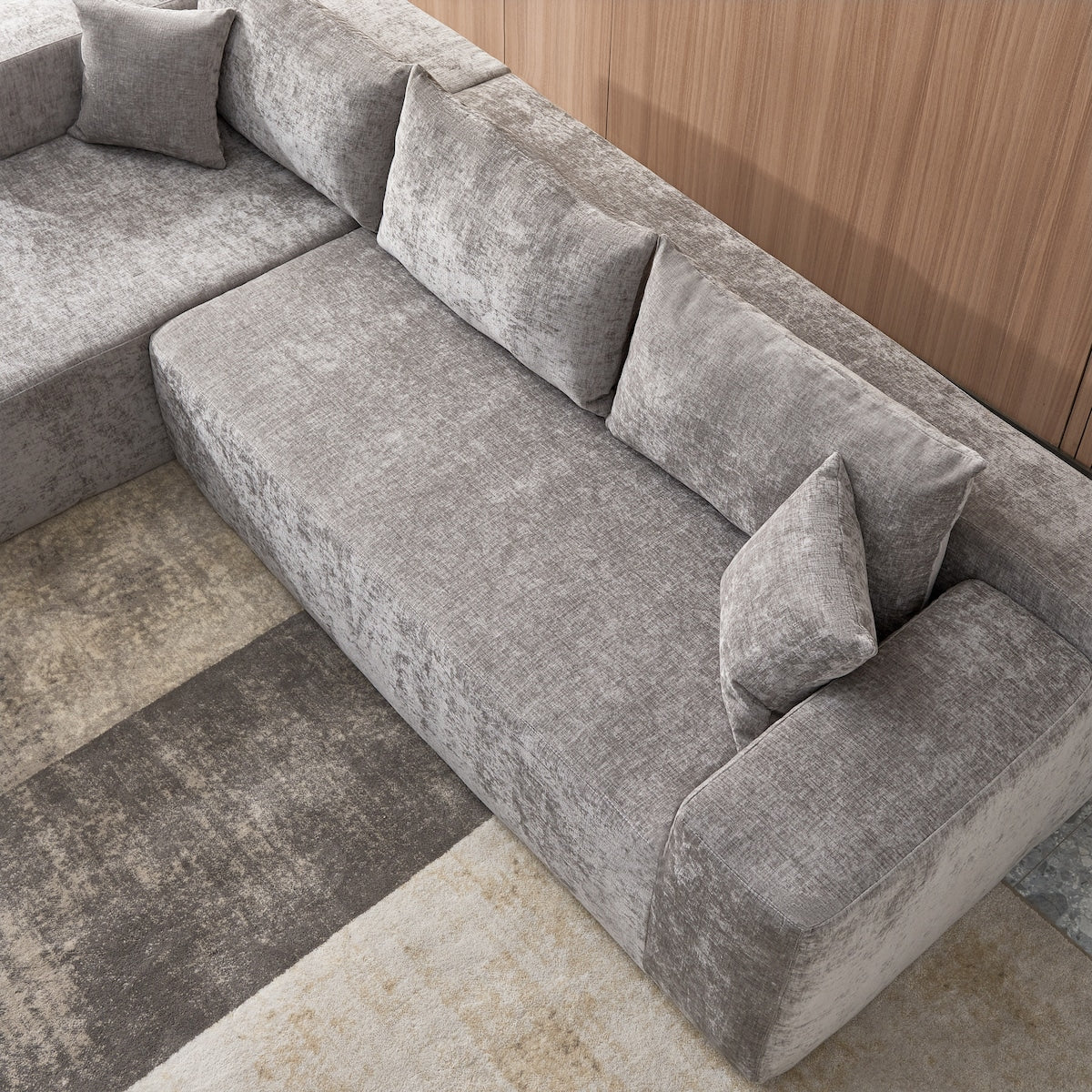 Modern Minimalist Style Couch, Upholstered Sleeper Sofa for Living Room, Bedroom, Salon