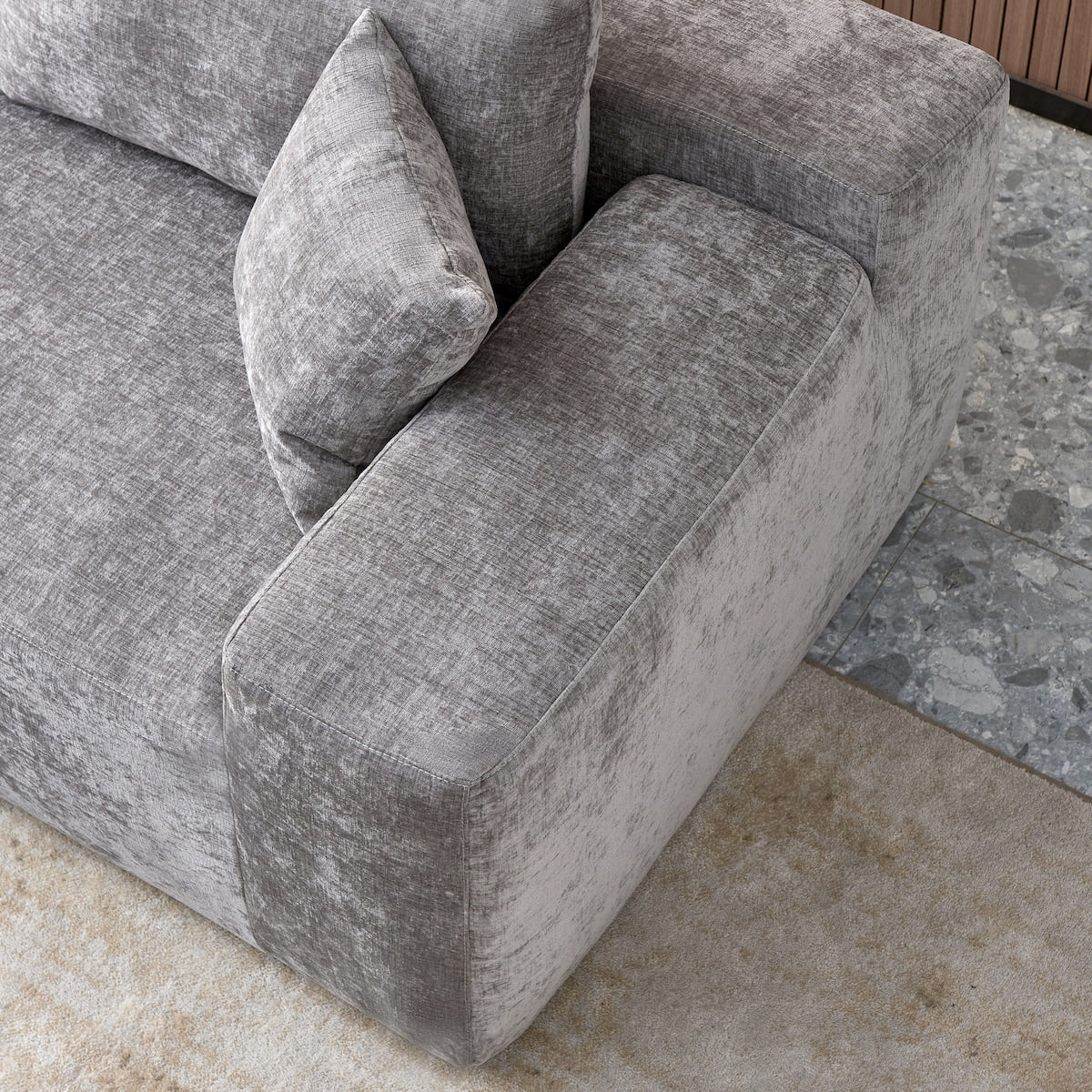 Modern Minimalist Style Couch, Upholstered Sleeper Sofa for Living Room, Bedroom, Salon