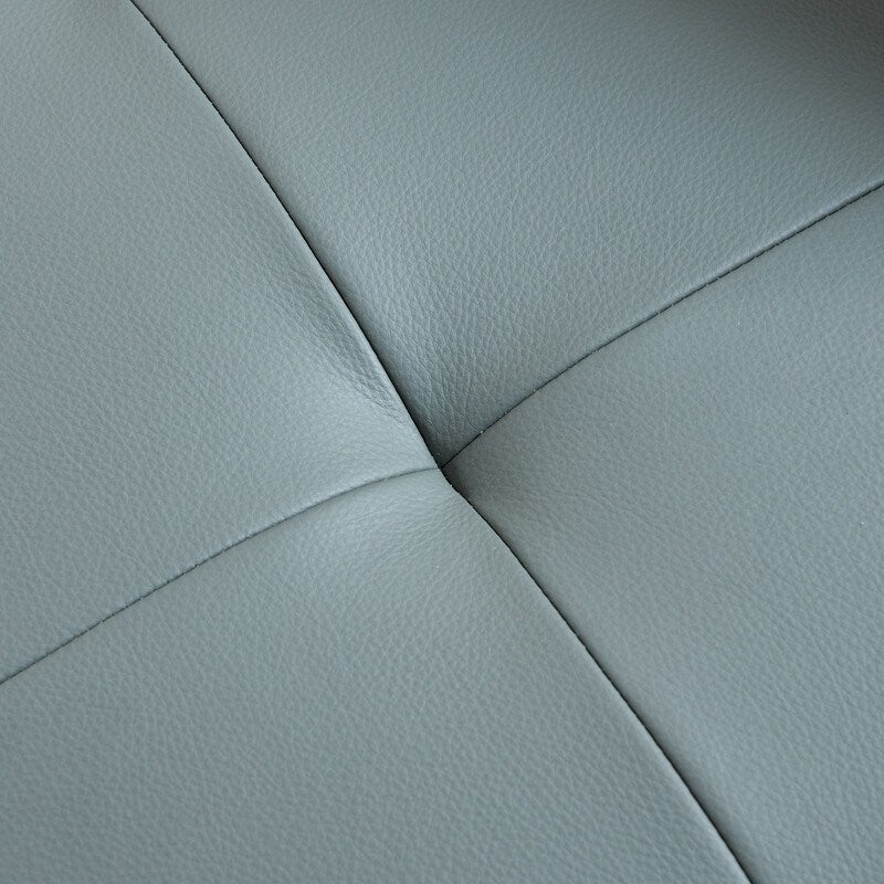 Modern Modular Real Leather Sectional Sofa Couch Button Tufted Seat Cushion for Living room, Apartment & Office, Beige