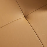 Modern Modular Real Leather Sectional Sofa Couch Button Tufted Seat Cushion for Living room, Apartment & Office, Beige