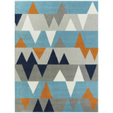 Modern Multicolor Geometric Contemporary Area Rug