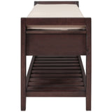 Modern Multipurpose Entryway Storage Bench With Upholstered Seat and Drawers
