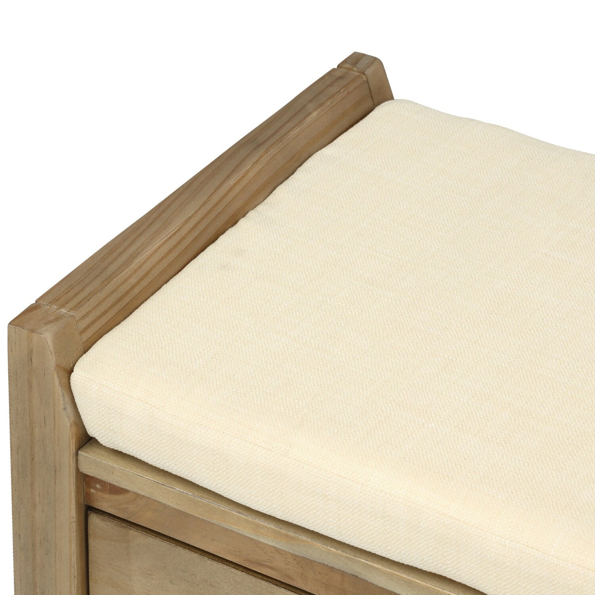 Modern Multipurpose Entryway Storage Bench With Upholstered Seat and Drawers