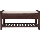 Modern Multipurpose Entryway Storage Bench With Upholstered Seat and Drawers