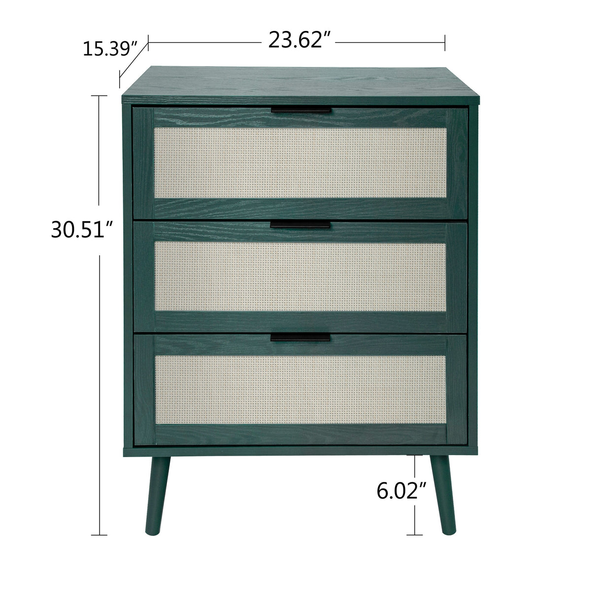 Modern Natural Rattan Shoe Rack Storage Cabinet for Entryway