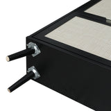 Modern Natural Rattan Shoe Rack Storage Cabinet for Entryway