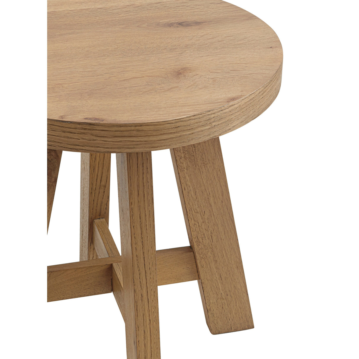 BoHo Modern Natural Wood Round End Table