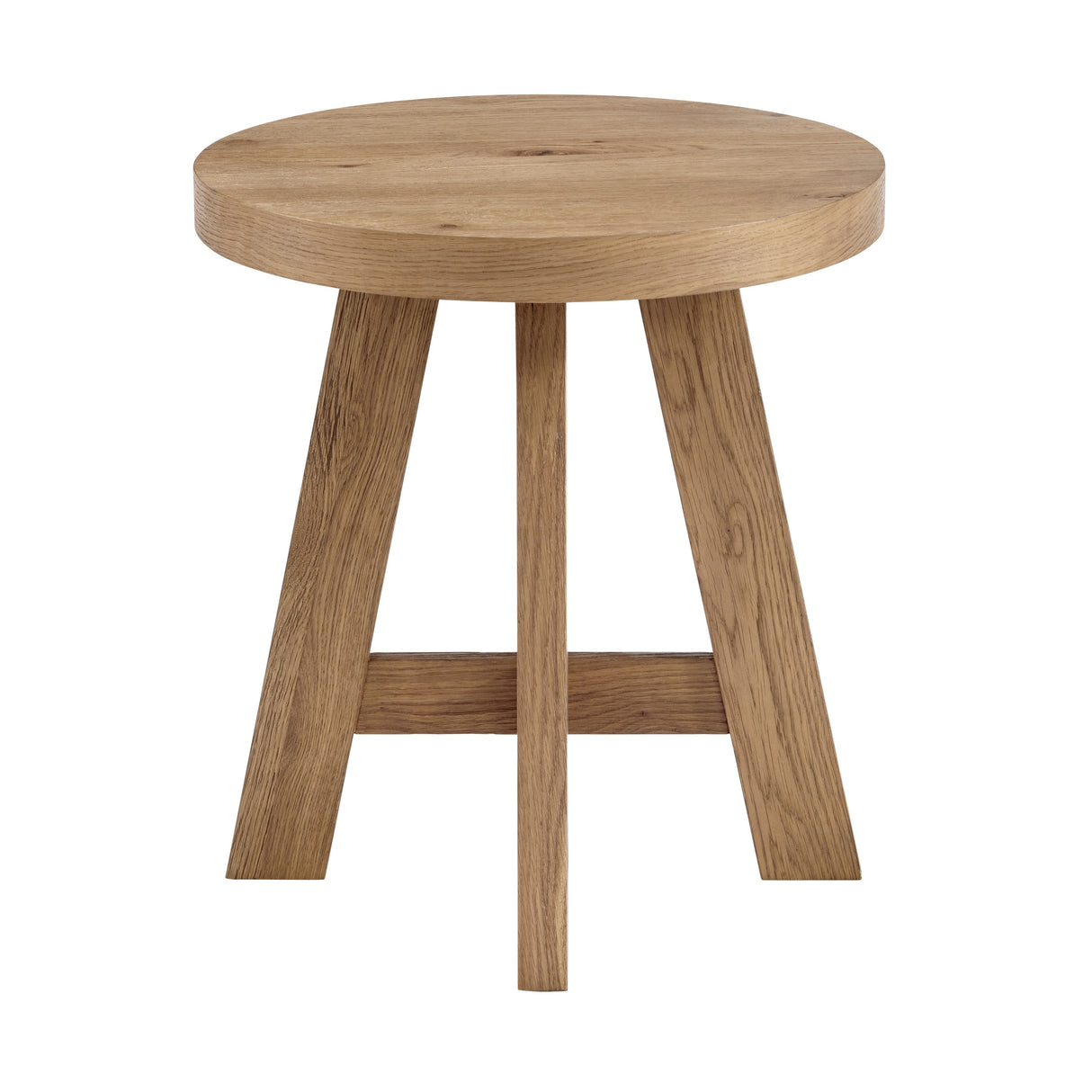 BoHo Modern Natural Wood Round End Table