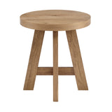 BoHo Modern Natural Wood Round End Table