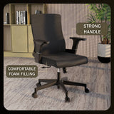 Adjustable Mid-Back Office Chair with 360-Degree Swivel and Tilt Brio Series by LeisureMod