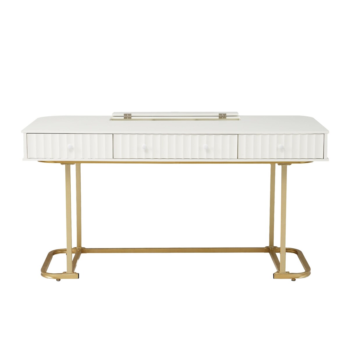 Modern Office Desk with Power Socket and 3 Drawers