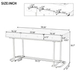 Modern Office Desk with Power Socket and 3 Drawers