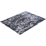 Modern One-of-a-Kind Hand-Knotted Area Rug - Black, 8' 2" x 10' 1" - 8' 2" x 10' 1"