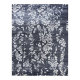 Modern One-of-a-Kind Hand-Knotted Area Rug - Black, 8' 2" x 10' 1" - 8' 2" x 10' 1"