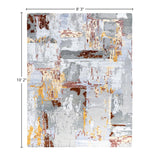 Modern One-of-a-Kind Hand-Knotted Area Rug - Gray, 8' 3" x 10' 2" - 8' 3" x 10' 2"