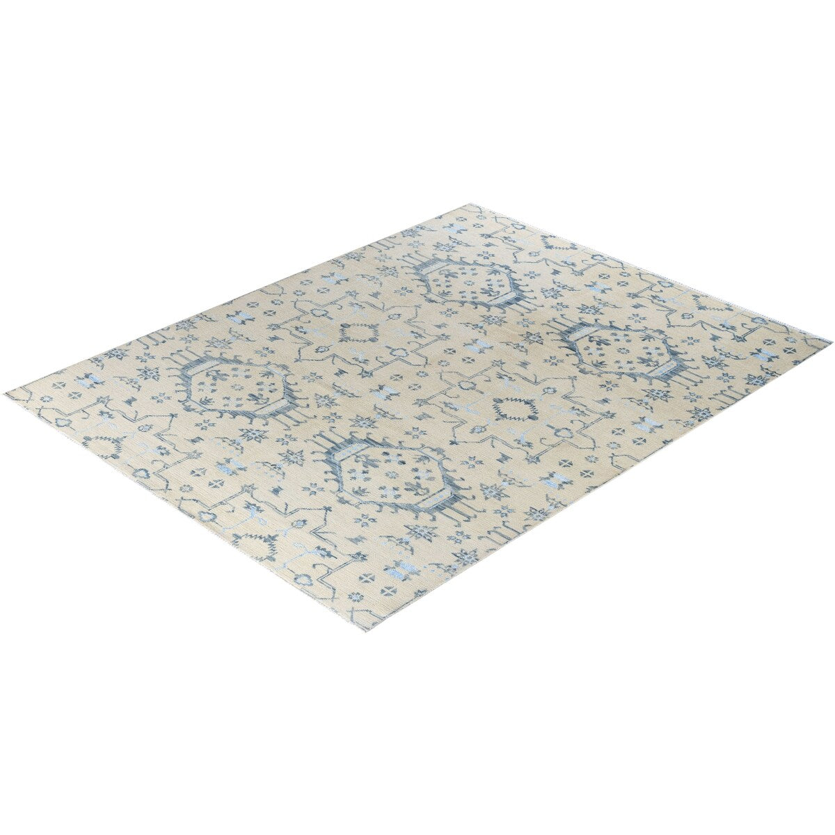 Modern One-of-a-Kind Handmade Area Rug - Beige, 8' 0" x 10' 2" - 8' 0" x 10' 2"
