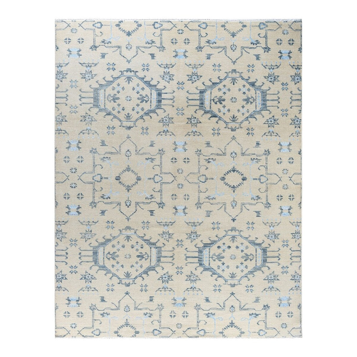 Modern One-of-a-Kind Handmade Area Rug - Beige, 8' 0" x 10' 2" - 8' 0" x 10' 2"