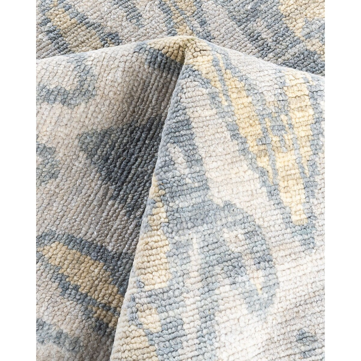Modern One-of-a-Kind Handmade Area Rug - Beige, 8' 1" x 10' 3" - 8' 1" x 10' 3"