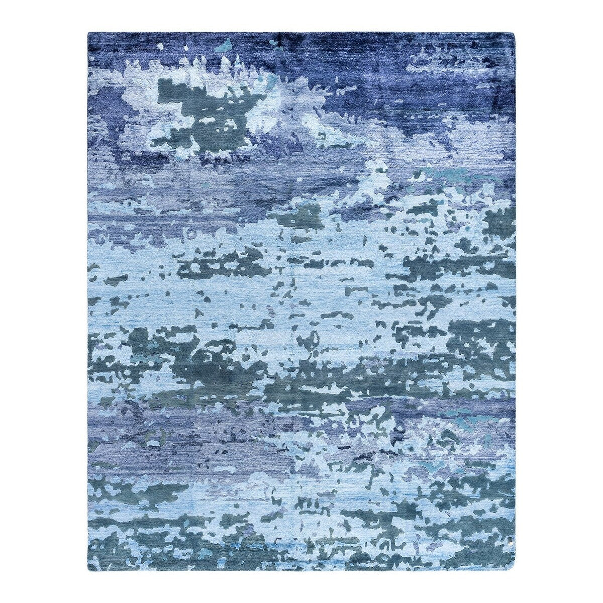 Modern One-of-a-Kind Handmade Area Rug - Gray, 8' 2" x 10' 2" - 8' 2" x 10' 2"